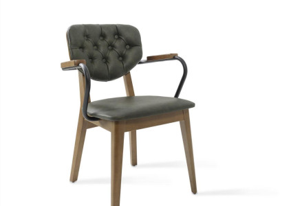 Dining room chair Chair with Armrests Chestefield Upholstery Furnishings Luxury Furniture